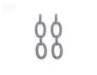 1/14ct. t.w. Diamond Drop Hoop Earrings in Sterling Silver