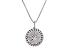 .02ct. Diamond Compass Pendant in Sterling Silver