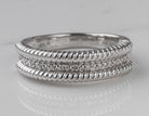 .05ct. t.w. Diamond Rope Fashion Ring in Sterling Silver
