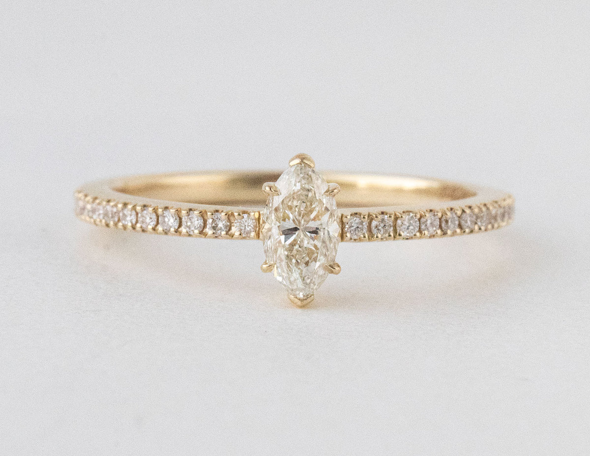 2/5ct. t.w. Marquise Cut Diamond Promise Ring in 10K Yellow Gold