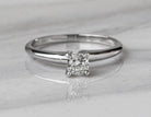 2/5ct. Cushion Cut Solitaire Diamond Engagement Ring in 14K White Gold