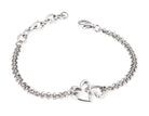 Locking Heart Bracelet in Sterling Silver