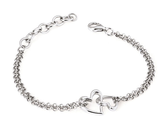 Locking Heart Bracelet in Sterling Silver