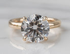 5ct. Round Cut Newborn Lab Created Diamond Solitaire Engagement Ring in 14K Yellow Gold