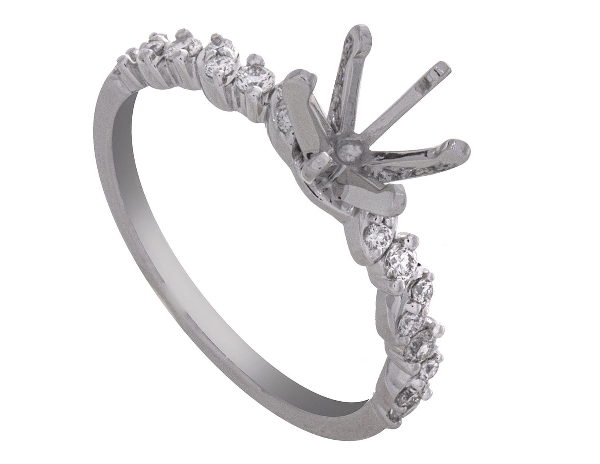 1/4ct. t.w. Diamond Engagement Ring in 14K White Gold