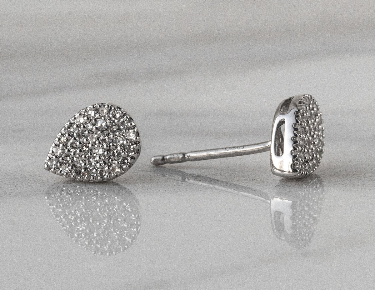 1/4ct. t.w. Pear Shape Newborn Lab Created Diamond Earrings in Sterling Silver