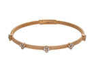 3/4ct. t.w. Diamond Clover Bangle Bracelet in 14K Yellow Gold