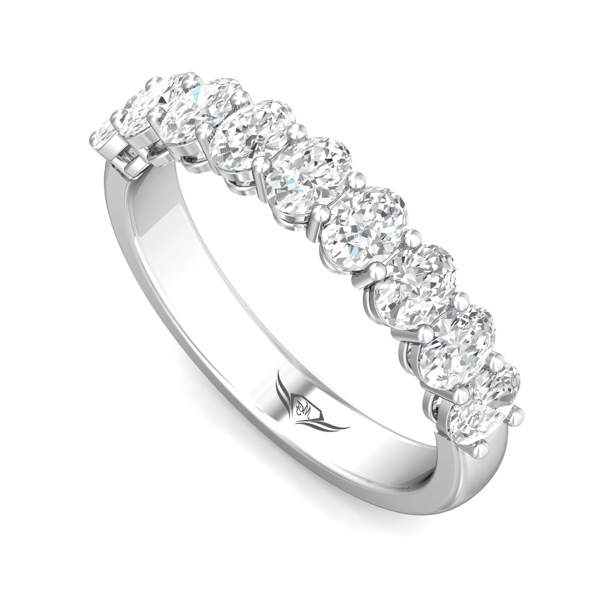 1 1/3ct. t.w. Diamond Wedding Band in 14K White Gold
