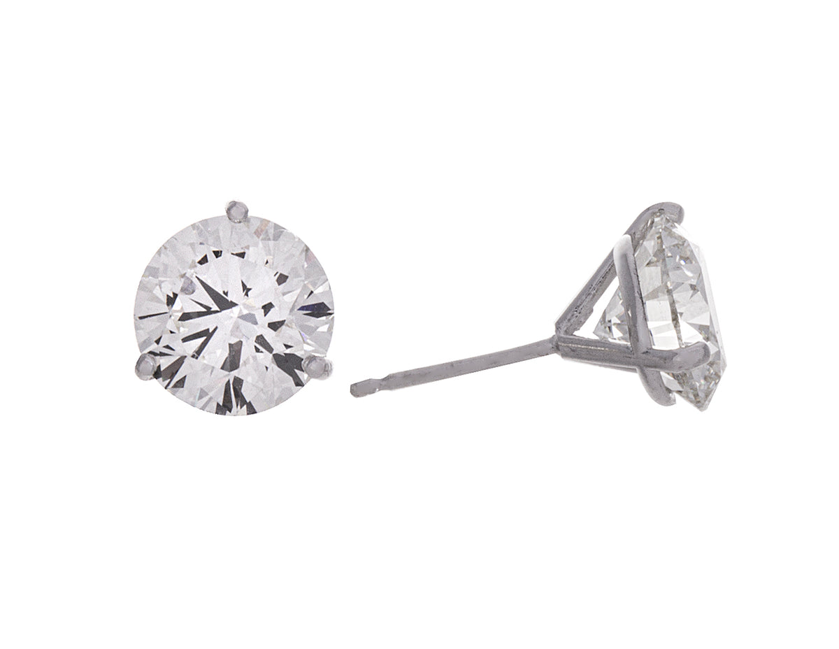 5ct. t.w. Round Cut Diamond Stud Earrings in 14K White Gold