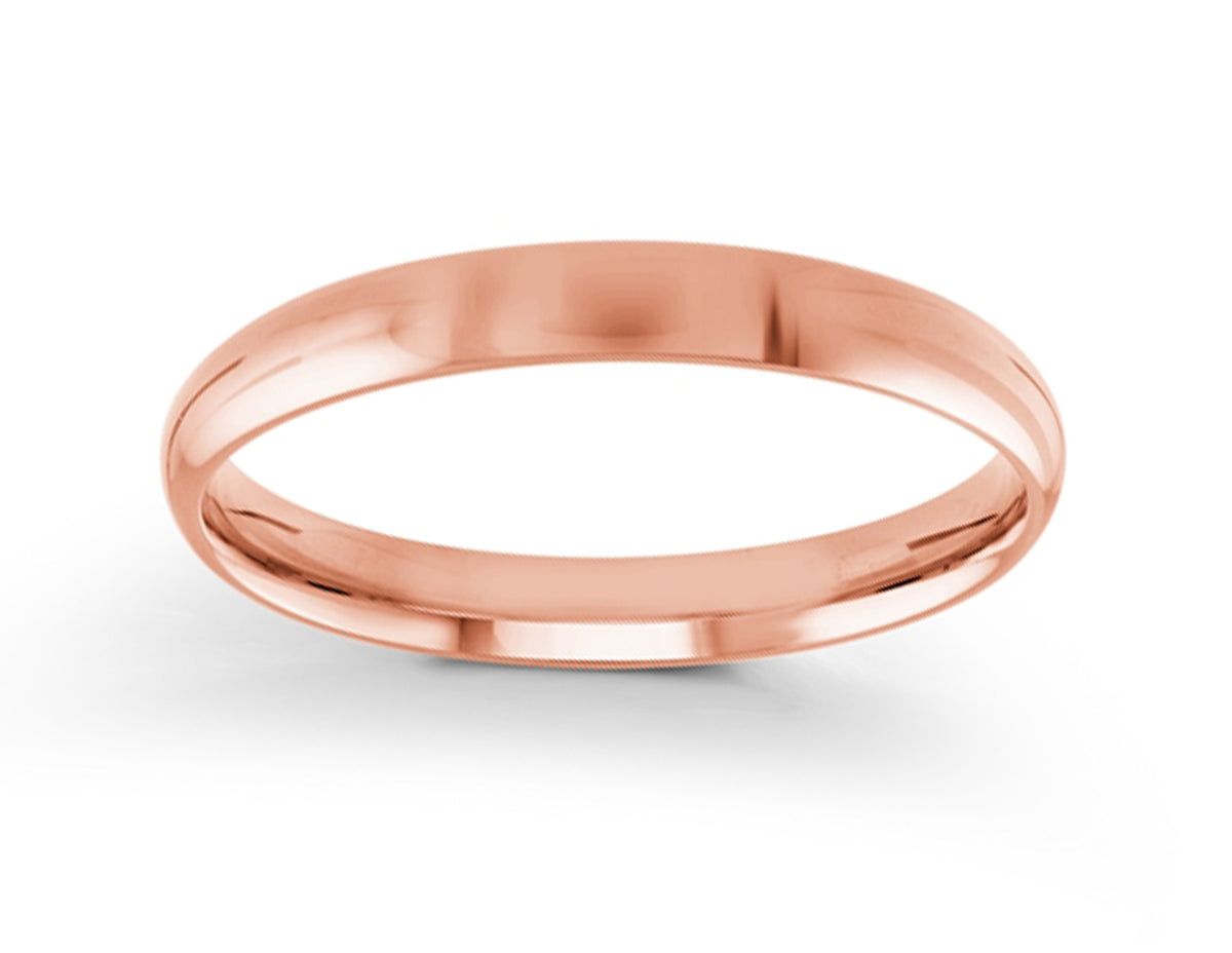3mm Wedding Ring in 14K Rose Gold