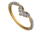 1/4ct. t.w. Curved Diamond Anniversary Ring in 14K Yellow Gold
