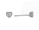 1/5ct. t.w. Heart Shape Diamond Stud Earrings in 10K White Gold