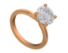 3ct. Round Cut Newborn Lab Created Solitaire Engagement Ring in 14K Yellow Gold