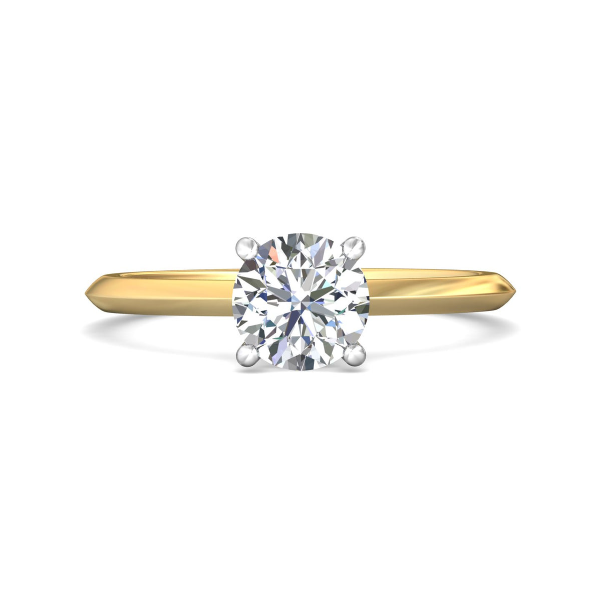 .04ct. t.w. Round Cut Diamond Engagement Ring in 14K Yellow and White Gold