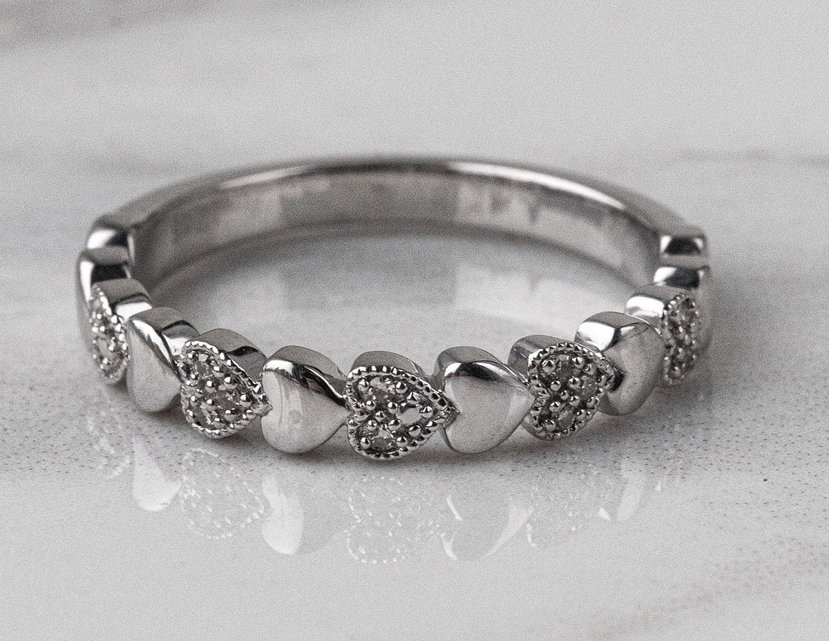 .05ct. t.w. Diamond Heart Ring in Sterling Silver