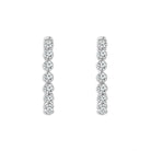 2ct. t.w. Newborn Lab Created Diamond Hoop Earrings in 14K White Gold