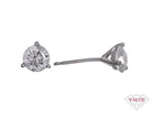 1ct. t.w. Martini 3-Prong Diamond Stud Earrings in 14K White Gold