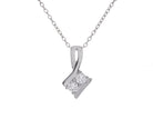 1/4ct. t.w. Newborn Lab Created 2-Stone Diamond Pendant in Sterling Silver