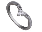 1/8ct. t.w. Chevron Diamond Wedding Ring in 14K White Gold