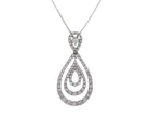 1 5/8ct. t.w. Diamond Drop Pendant in 14K White Gold
