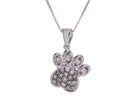 1/2ct. t.w. Brown Diamond Paw Print Pendant in Sterling Silver