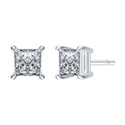 5/8ct. t.w. Princess Cut Diamond Stud Earrings in 14K White Gold