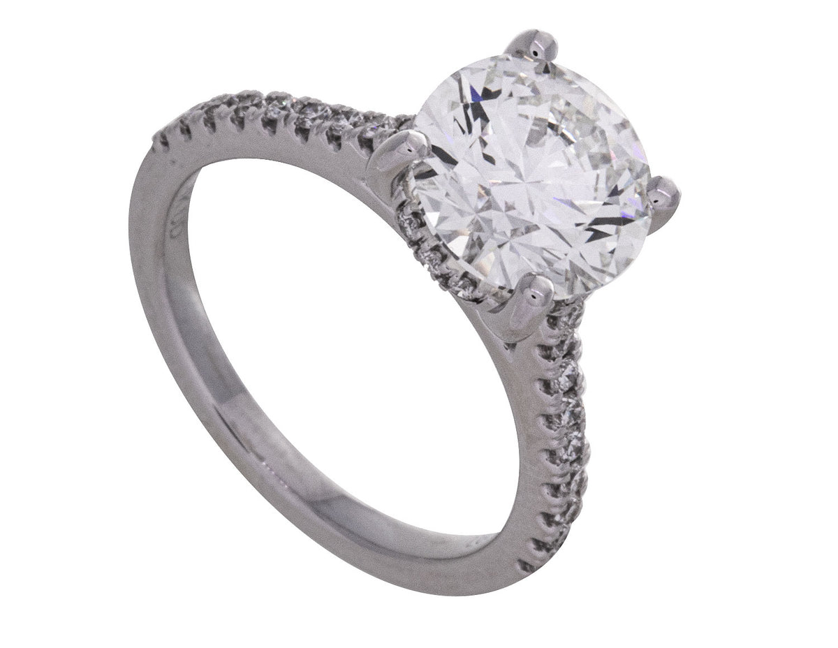 2 3/4ct. t.w. Round Cut Newborn Lab Created Diamond Engagement Ring in 14K White Gold