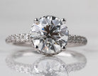 3.23ct. t.w. Round Cut Newborn Lab Created Diamond Engagement Ring in Platinum