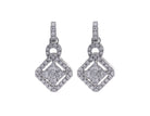 1/2ct. t.w. Diamond Drop Hoop Earrings in 14K White Gold