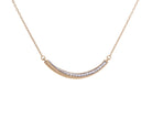 1/10ct. t.w. Diamond Curved Bar Pendant in 14K Yellow Gold
