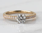 2/3ct. t.w. Round Cut Newborn Lab Created Diamond Engagement Ring in 14K Yellow Gold