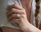3 7/8ct. t.w. Radiant Cut Newborn Lab Created Diamond Engagement Ring in 14K White Gold