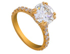 3 3/4ct. t.w. Round Cut Newborn Lab Created Diamond Engagement Ring in 18K Yellow Gold