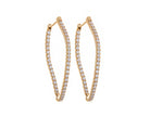 1 1/4ct. t.w. Diamond Curved Hoop Earrings in 14K Yellow Gold
