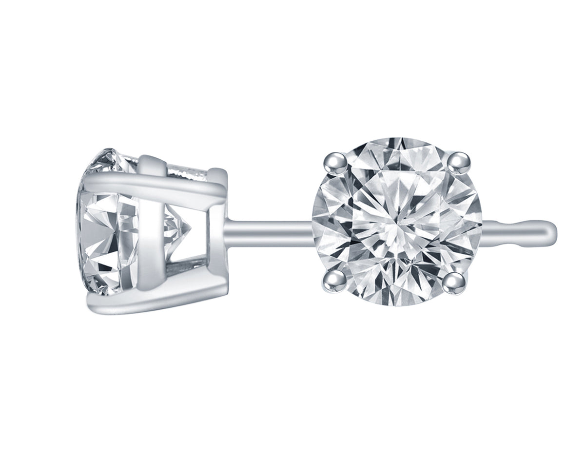 1 1/2ct. t.w. Diamond Stud Earrings in 14K White Gold