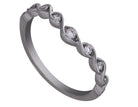 1/7ct. t.w. Curved Diamond Wedding Ring in 14K White Gold