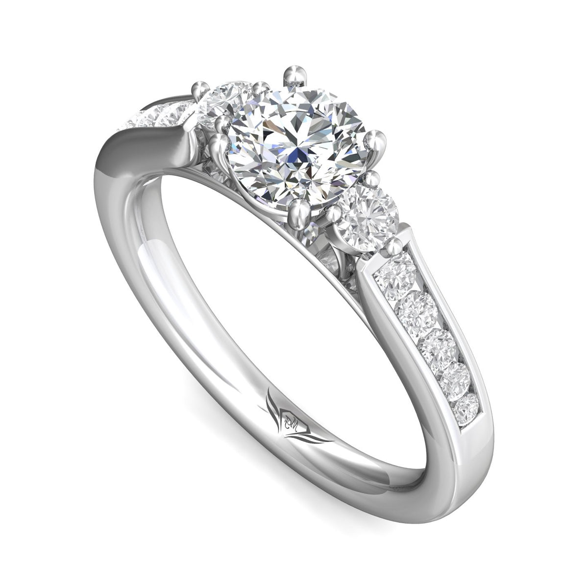 1/2ct. t.w. Round Cut Diamond Engagement Ring in 14K White Gold