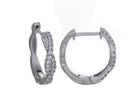 14K White Gold Hoop Earrings