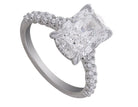 4 1/2ct. t.w. Elongated Cushion Cut Newborn Lab Created  Diamond Engagement Ring in 14K White Gold