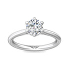 1/14ct. t.w. Round Cut Diamond Engagement Ring in 14K White Gold