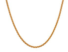 20" Gold Ion-Plated Stainless Steel Long Rounded Box Chain