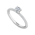1/8ct. t.w. Round Cut Diamond Engagement Ring in 14K White Gold