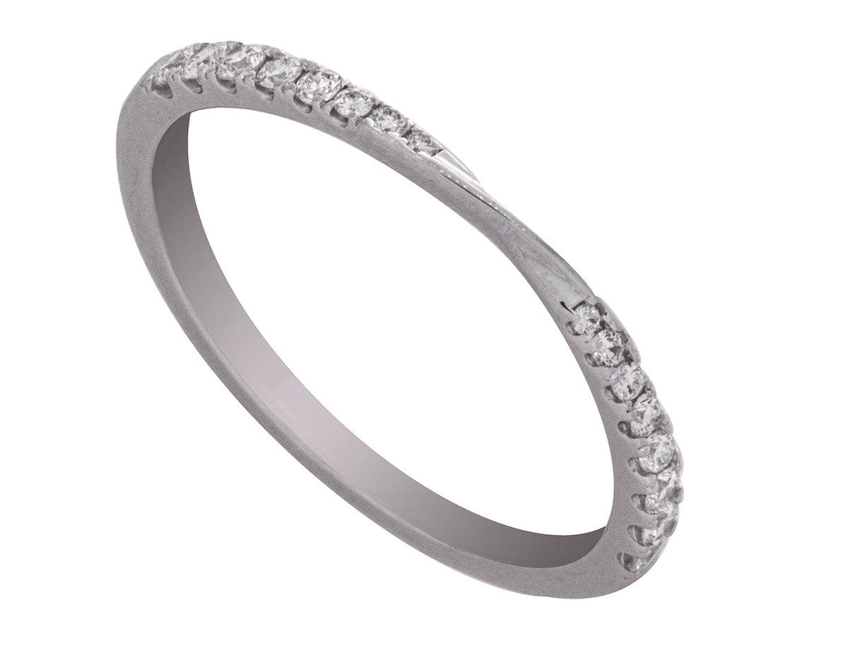 1/6ct. t.w. Round Cut Diamond Anniversary Ring in 14K White Gold