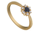 1/4ct. t.w. Black and White Diamond Promise Ring in 10K Yellow Gold