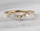 1/5ct. t.w. Curved Wedding Ring in 14K Yellow Gold