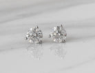 1/2ct. t.w. Martini 3-Prong Diamond Stud Earrings in 14K White Gold