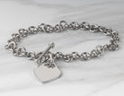 7.25" Heart Toggle Bracelet in Sterling Silver