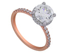 2 1/3ct. t.w. Round Cut Newborn Lab Created Diamond Engagement Ring in 14K Rose Gold