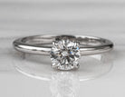 3/4ct. t.w. Round Cut Newborn Lab Created Diamond Hidden Halo Engagement Ring in 14K White Gold