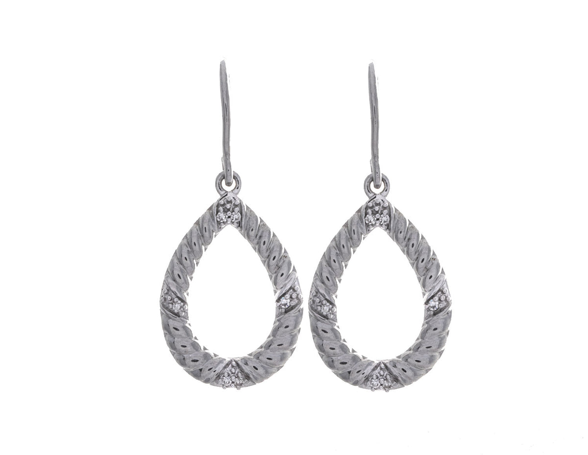 .05ct. t.w. Diamond Pear Earrings in Sterling Silver